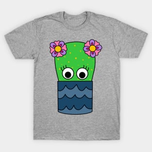 Cute Cactus Design #243: Pretty Cactus In Pot T-Shirt